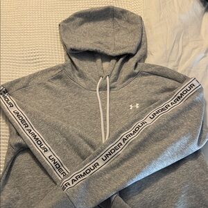 Under Armour Gray Women's Hoodie with Logo Tape